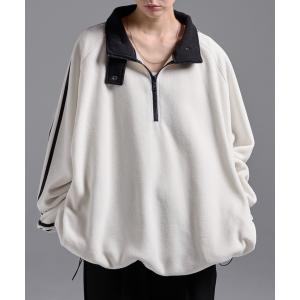 スウェット ハーフジップ フリースルーズトラックジャケット/スウェット