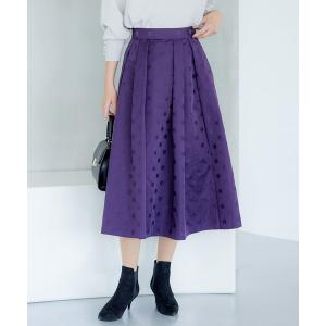 スカート ドットジャガード フレア スカートの商品画像