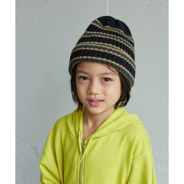 帽子 キャップ 「PAIRMANON STREET」マルチボーダー ニット ビーニー キャップ キッ...