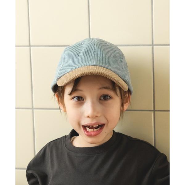 キャップ 帽子 コーデュロイ バイカラー キャップ キッズ 子供 男の子 女の子