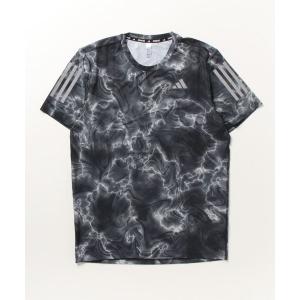 tシャツ Tシャツ メンズ アディダス adidas オウン ザ ラン 総柄プリント 半袖Tシャツ｜zozo