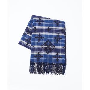 ストール 「リバーシブル」モノグラム チェックストール