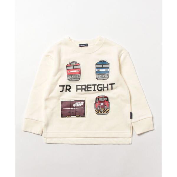 トレーナー  貨物列車電車フラップ仕掛け裏毛トレーナー キッズ 子供服 男の子
