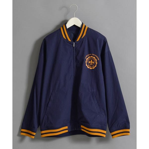 ブルゾン アウター Revo. ヴィンテージライク エンブレム ロゴ ワンポイント リブブルゾン メ...