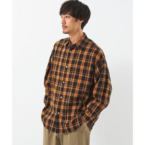 シャツ ブラウス 「WEB限定」「GLR or」カラー フランネル ロングスリーブ チェック シャツ