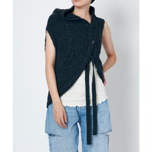 レディース ベスト babaco Round Knit Cable Vest｜zozo