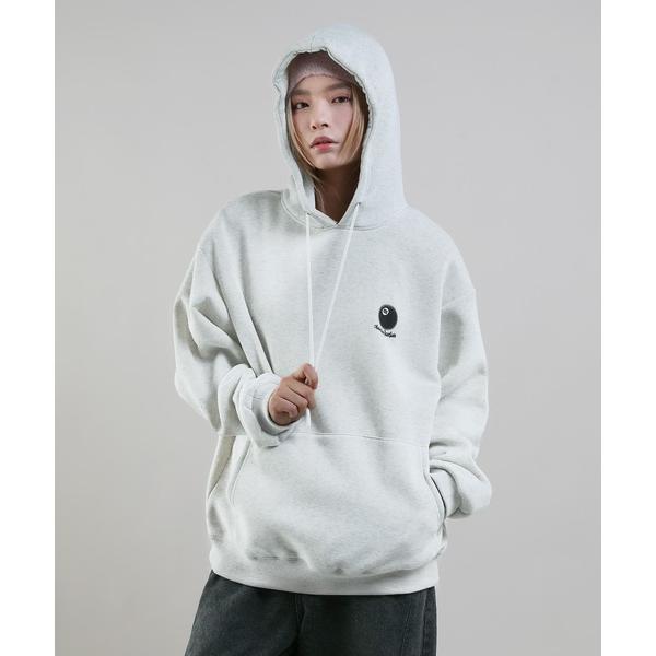 パーカー オーバーサイズヴィンテージライクビリヤードロゴバルーンスリーブプルパーカー メンズ レディ...