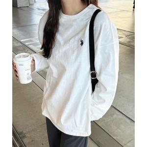tシャツ GeeRA別注「U.S. POLO ASSN.」ユーエスポロアッスン　オーバサイズワンポイント刺繍ロンT レディース メンズ