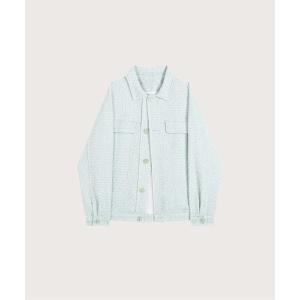 ジャケット テーラードジャケット レディース Mint Green Tweed Jacket  ミントグリーンツイードジャケット