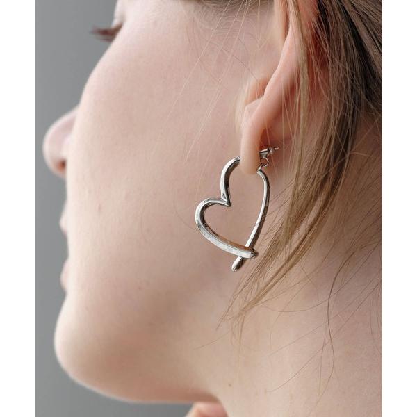 ピアス ハートフープピアス レディース