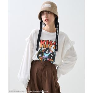 tシャツ Tシャツ レディース KISS フェイス フリル ロンT / ロックＴシャツ / バンドＴシャツ｜ZOZOTOWN Yahoo!店