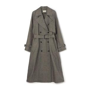 トゥモローランドコレクション　ノーカラーコート　ベルテッド　キャメル　メルトン トゥモローランドコレクション ノーカラーコート ベルテッド