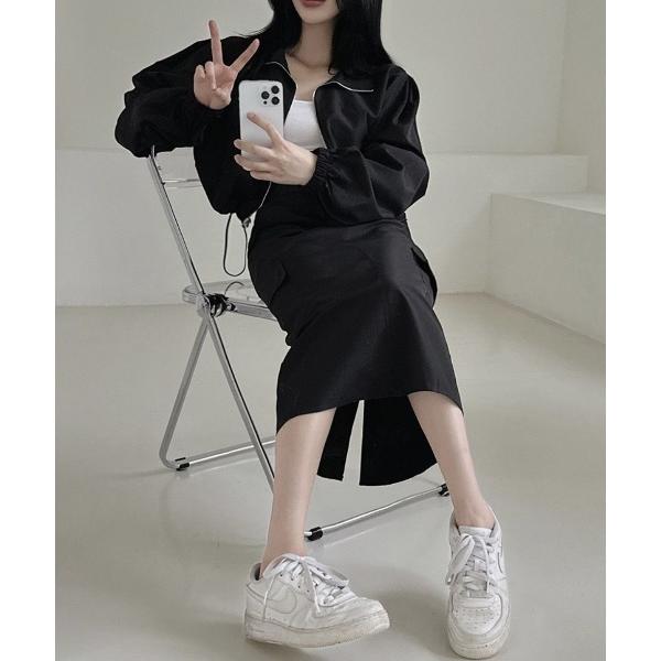 セットアップ ナイロンウィンドブレーカー×スカートセットアップ レディース