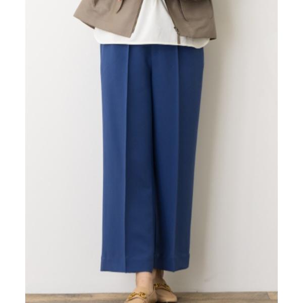 パンツ Wクロスセンターシームストレートパンツ レディース