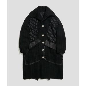 ステンカラーコート 【sulvam / サルバム】HOUNDSTOOTH OVER COAT/ハウンドトゥースオーバーコート｜zozo