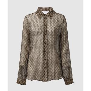 シャツ ブラウス レディース MOON DIAMANT SILK CREPON BUTTON UP BLOUSE｜zozo