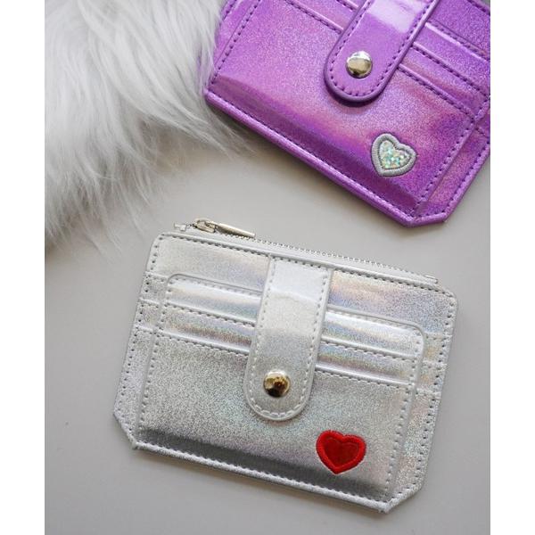 カードケース 「 Jelly moo / ジェリームー 」 ハート パッチワーク メタリック カード...