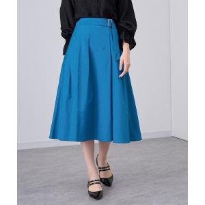 ANAYI スカート ぼかしフラワープリントギャザー レディース
