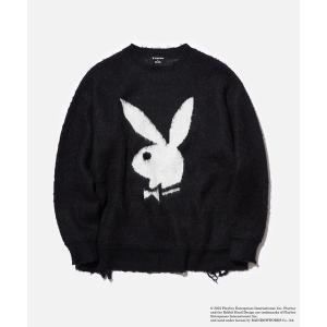 ニット メンズ PLAYBOY x SILAS DISTRESSED SWEATER｜zozo