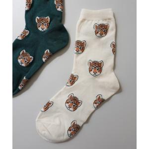 靴下 レディース トラ柄 グラフィックデザイン ソックス