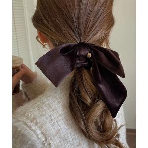 シュシュ 「 ammy. / エイミードット 」 フレンチ ベロア リボン シュシュ