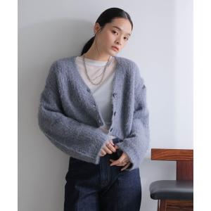カーディガン 2WAYスリーブフェザーニットカーデ レディース