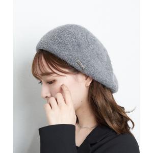 帽子 ピンバッチ付ファーベレー帽