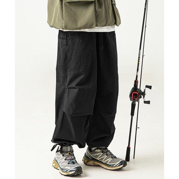 カーゴパンツ aimoha outdoorワイドスラックスオーバーサイズカーゴパンツ レディース メ...