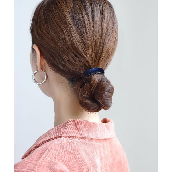 ヘアゴム ベロアラインポニーフック