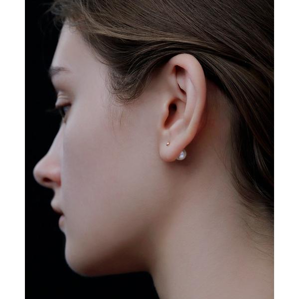 ピアス 「les bon bon」diamond pierce ＆ pearl catch sing...
