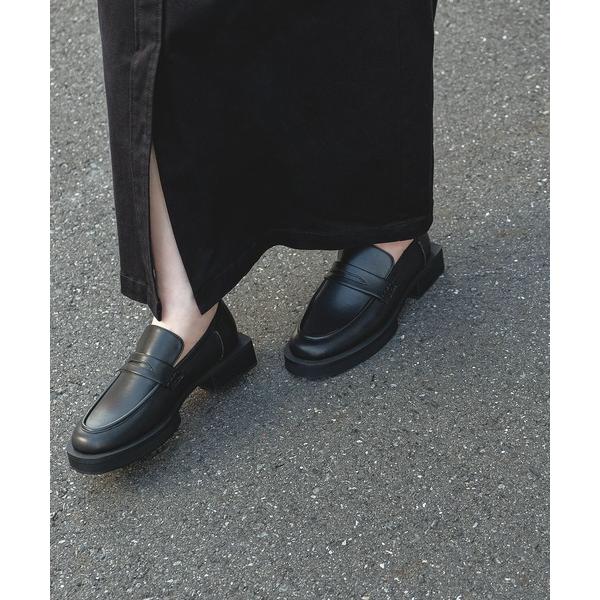 ローファー 「Gina×Daniella＆GEMMA」「レイン対応」ブラックローファー レディース