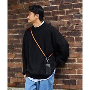 セーター ニット 限定展開 ビッグシルエット 畦編み クルーネックニット/ルーズフィット メンズ