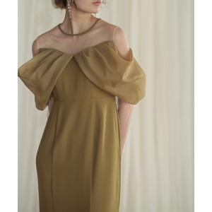 ドレス オフショルダータイトドレス