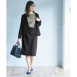 セットアップ 「洗える」ノーカラージャケット&ス...の商品画像