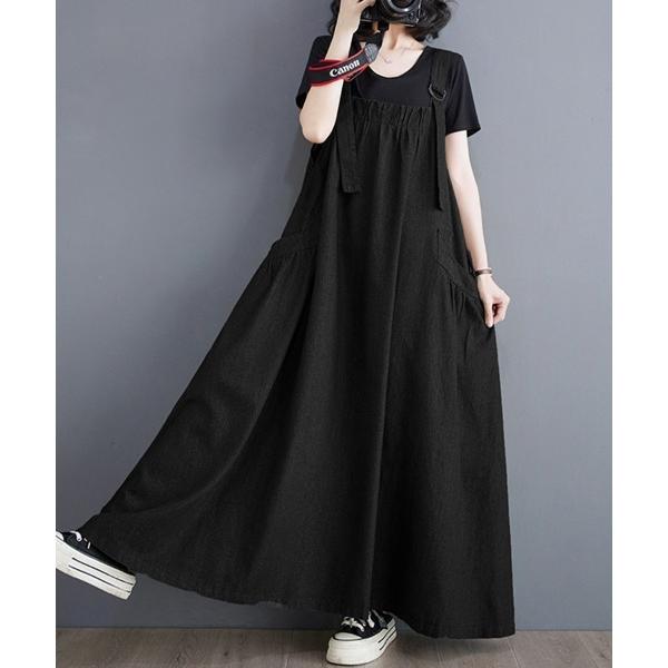 ジャンパースカート フレアデニムジャンパースカート