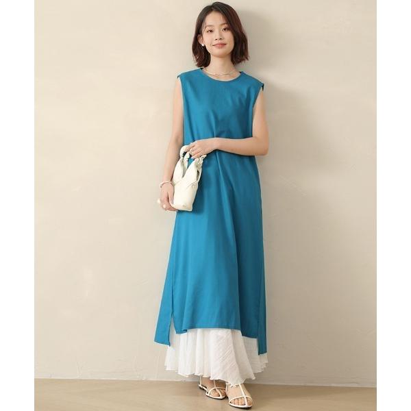 ワンピース ノースリーブロングワンピ