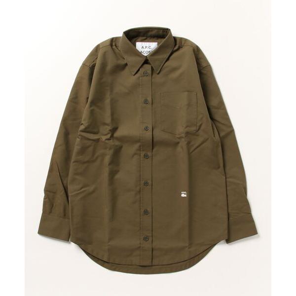 ブラウス シャツ 「Lacoste x A.P.C.」 レディースコットンギャバジンシャツ レディー...