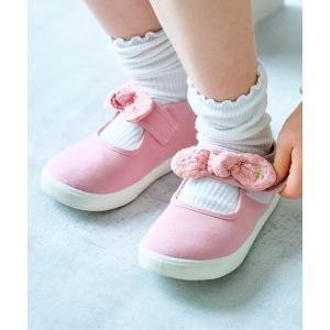 スニーカー リボン付きパンプス風スニーカー