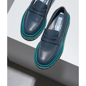 ローファー 「本革」「NICAL」カラー厚底ローファー/34305 レディース