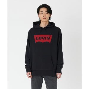 メンズ パーカー Levi's/リーバイス バットウィング ロゴ プルオーバーフーディー ブラック｜zozo