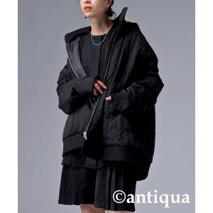 ポンチョ サークルキルティングアシメブルゾン レディース メンズ