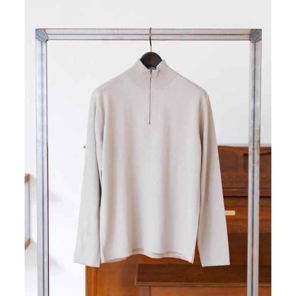 セーター ニット Biella Yarn 12G  ハーフジップニット メンズ