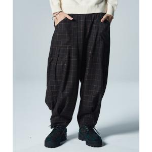 パンツ メンズ Windowpane Balloon Pants / ウインドウペンバルーンパンツ