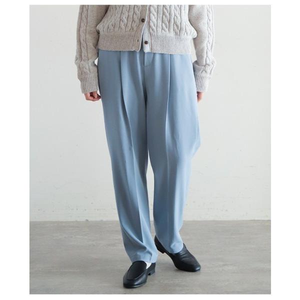 スラックス パンツ 4者混ストレッチ　シガレットパンツ レディース