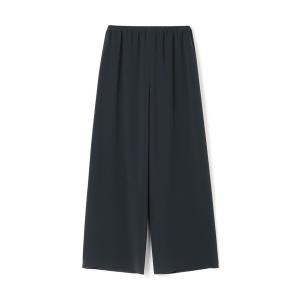 BACCA 黒 ストライプ ラップロングスカート BACCA スカート ポリエステルレーヨン ラップロングスカート