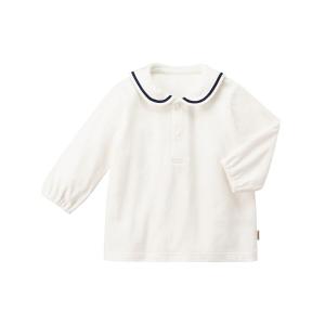 HOT BISCUITS ミキハウス セーラーカラー 長袖Tシャツ 白 70cm 80cm