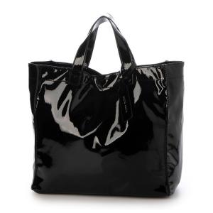 トートバッグ カシュカシュ cachecache / ソフトエナメルスクエア手提げトート レディース