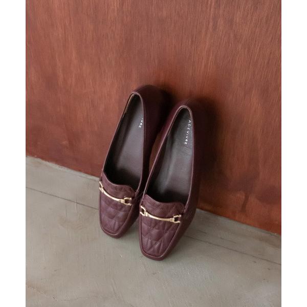 ローファー サステナブル 晴雨兼用 キルティングローファー レディース