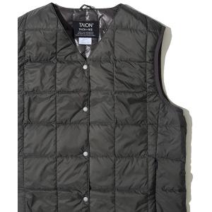 ダウンベスト ベスト 「TAION / タイオン」V NECK BUTTON DOWN VEST / インナーダウンベスト TAION-W001 レデ
