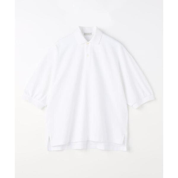 「TOMORROWLAND」 7分袖ポロシャツ S ホワイト メンズ